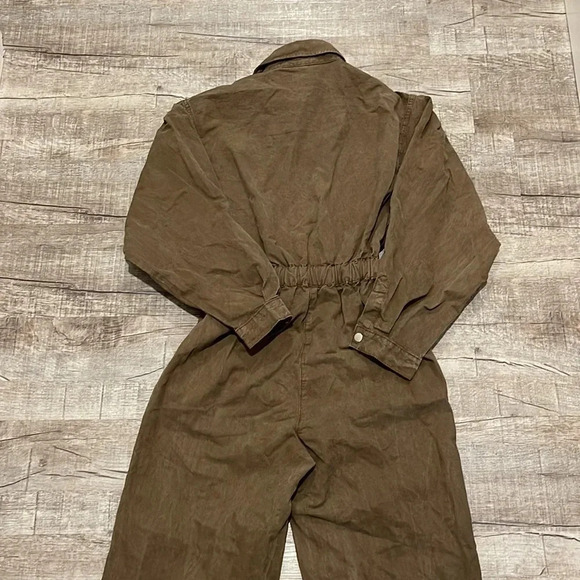 NWOT!! Good American - Good Cinched Elasticized Long-Sleeve Jumpsuit - Size 0 - Picture 11 of 13